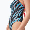 Costum de baie dintr-un element Speedo Allover Digital Lattice Tie-Back black/picton blue/siren red 6