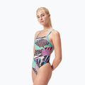 Costum de baie dintr-un element Speedo Allover Digital Tie Back black/matcha green/siren red 3