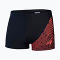 Boxeri de înot pentru bărbați Speedo Medley Logo Aquashort black/siren red