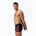 Boxeri de înot pentru bărbați Speedo Medley Logo Aquashort black/siren red 9
