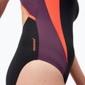 Costum de baie dintr-un element Speedo High Neck Splice Cross Back black/plum dandy/siren red 10