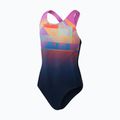 Costum de baie dintr-un element pentru copii Speedo Digital Placement Splashback true navy/kiki pink/siren red/matcha