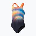 Costum de baie dintr-un element pentru copii Speedo Digital Placement Powerback black/siren red/true cobalt/lemon drizzle