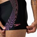 Pantaloni scurți de baie  pentru bărbați Speedo Duo Logo Print Aquashort black/coral sands/neon violet 5