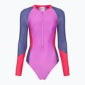 Costum de baie dintr-o piesă pentru femei Speedo Colour Block neon violet