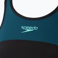 Costum de baie dintr-o piesă pentru femei Speedo High Neck Splice Cross Back dark teal 3