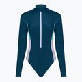 Costum de înot dintr-o piesă pentru femei Speedo Zip Colorblock dark teal