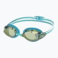Ochelari de înot pentru femei Speedo Vanquisher 3.0 Mirrored bachelor button/celeste/gold mirror