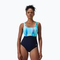 Costum de baie întreg pentru femei Speedo Shaping Contour Eclipse Printed true navy/berry 5