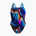 Costum de baie întreg pentru femei Speedo Allover Digital Leaderback lava blur/speedo black