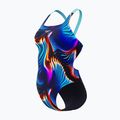 Costum de baie întreg pentru femei Speedo Allover Digital Leaderback lava blur/speedo black 3