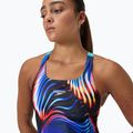 Costum de baie întreg pentru femei Speedo Allover Digital Leaderback lava blur/speedo black 9