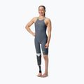 Costum de start pentru femei Speedo Fastskin LZR Pure Valor 2.0 Closedback Kneeskin grey lead / acadia blue / mainline 2