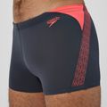 Boxeri de înot pentru bărbați Speedo Hyper Boom Splice gri plumb/coral neon 5