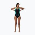 Costum de baie întreg pentru femei Speedo Placement Laneback turquoise gem 2