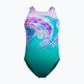 Costum de baie întreg pentru copii Speedo Printed Pulseback turquoise gem