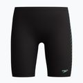 Jammere de înot pentru copii Speedo Plastisol Placement Jammer black/alfalfa green