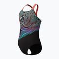 Costum de baie întreg pentru copii Speedo Digital Placement Powerback coral neon 3