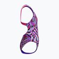 Costum de baie întreg pentru copii Speedo Digital Allover Leaderback flare roz 4