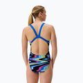 Costum de baie întreg pentru femei Speedo FL Printed Leaderback ripple melody/lagoon blue 2