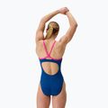 Costum de baie întreg pentru femei Speedo FL Solid Flyback 2.0 aegean denim/flare pink 2