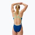 Costum de baie întreg pentru femei Speedo FL Solid Tri Back albastru denim aegean/verde alfalfa 2