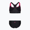 Costum de baie din două piese pentru copii Speedo Medley Logo Racerback 2pc anthracite/pink 2