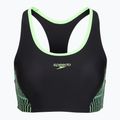 Costum de baie din două piese pentru femei Speedo Placement Raceback 2pc anthracite/clover 3
