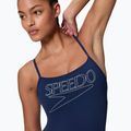 Costum de înot întreg pentru femei Speedo Endurance+ Logo Thin Strap peacoat 4