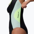 Costum de înot întreg pentru femei Speedo Ocean Flex Zip black/pale clover 5