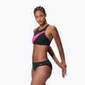 Costum de înot din două piese pentru femei Speedo Hyperboom Butterfly Back anthracite/margarita pink 3