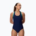 Costum de înot întreg pentru femei Speedo Colorblock Racerback peacoat/peacock teal