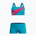 Costum de baie din două piese pentru copii Speedo Hyperboom Butterfly Back mayan blue/margarita pink