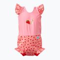 Costum de baie pentru copii dintr-o piesă cu scutec Splash About Happy Nappy Frills strawberry field