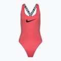 Costum de baie o singură piesă pentru femei Nike Logo Tape coral mare