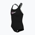 Costum de baie dintr-o piesă pentru copii Nike Swim Girls Logo Tape Crossback black/playful pink/white/playful pink 3