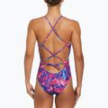 Costum de baie dintr-o piesă pentru femei Nike Hydrastrong Multi Print Lace Up Tie Back persian violet 3