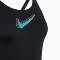 Costum de baie dintr-o piesă pentru femei Nike Hydrastrong 3D Swoosh Fastback black 3