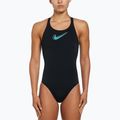 Costum de baie dintr-o piesă pentru femei Nike Hydrastrong 3D Swoosh Fastback black