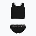 Costum de baie din două piese pentru copii Nike Logo Tape Crossback Midkini black