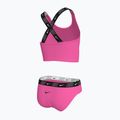 Costum de baie din două piese pentru copii Nike Logo Tape Crossback Midkini hyper pink 2