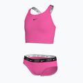 Costum de baie din două piese pentru copii Nike Logo Tape Crossback Midkini hyper pink 3