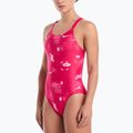 Costum de baie întreg pentru femei Nike Hydrastrong Fastback rush pink