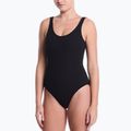 Costum de înot întreg pentru femei Nike Shoreline Pucker Scoop Neck black
