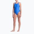 Costum de înot întreg pentru femei Nike Logo Tape Fastback blue crystal 2