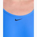 Costum de înot întreg pentru femei Nike Logo Tape Fastback blue crystal 4