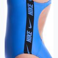 Costum de înot întreg pentru femei Nike Logo Tape Fastback blue crystal 5