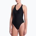 Costum de înot întreg pentru femei Nike Hydralock Luxe Sail Boat V-Neck black