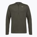 Bluză de alergare pentru bărbați Mizuno Core Impulse Half Zip Long Sleeve Tee forest night