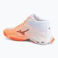 Încălțăminte de volei Mizuno Wave Lightning Elite Mid Flamingo Coral/Lava Orange/White 3